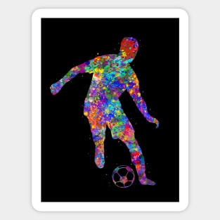 Soccer player watercolor art Sticker